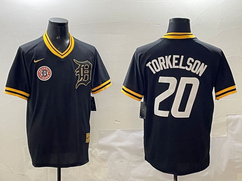 Men Detroit Tigers #20 Torkelaon Black Gold Game 2025 Nike MLB Jersey style 6->detroit tigers->MLB Jersey